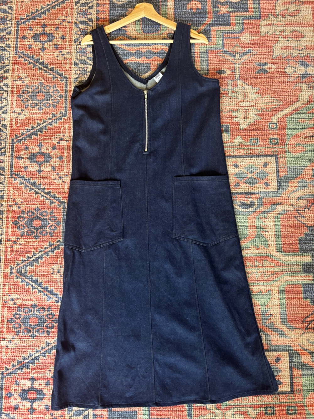 NWOT Smash + Tess Mila Dress, Denim Midi Zip Dress M